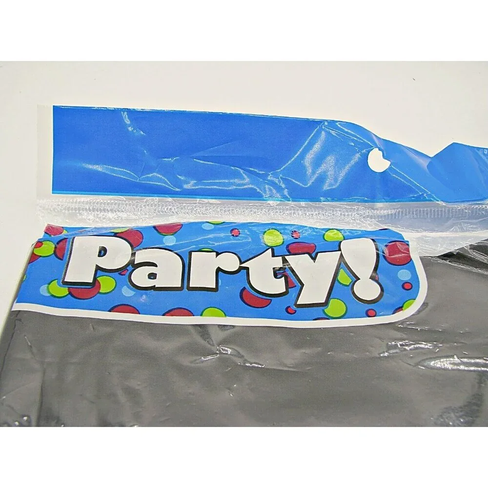 NEW Lot 2 Black Party Plastic Table Covers Rectangular Shaped Size 54x108